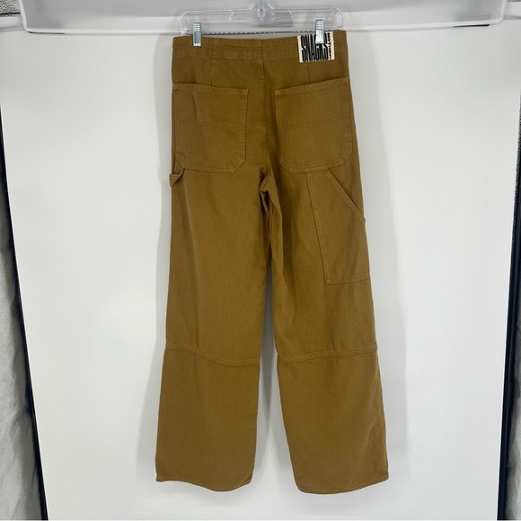 Snacks by Mother The Smoothie Green Utility Skimp Denim Pants in Bronze Mist 26 - Picture 7 of 11